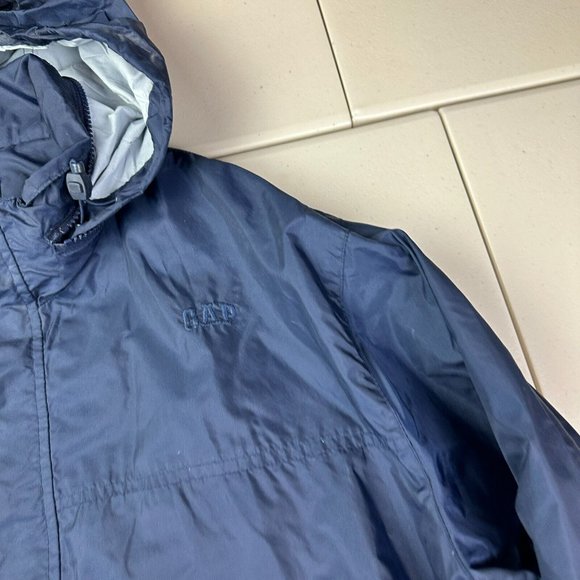 Gap Full Zip Windbreaker Jacket Navy Blue Size XL Rain Jacket‎ - Picture 4 of 11